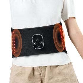 Red Light Therapy Belt for Waist Shoulder, 660nm & 850nm Red Light Therapy Wrap Device with Timer, 80 LED, 3-Level Vibration & 10Hz Pulse